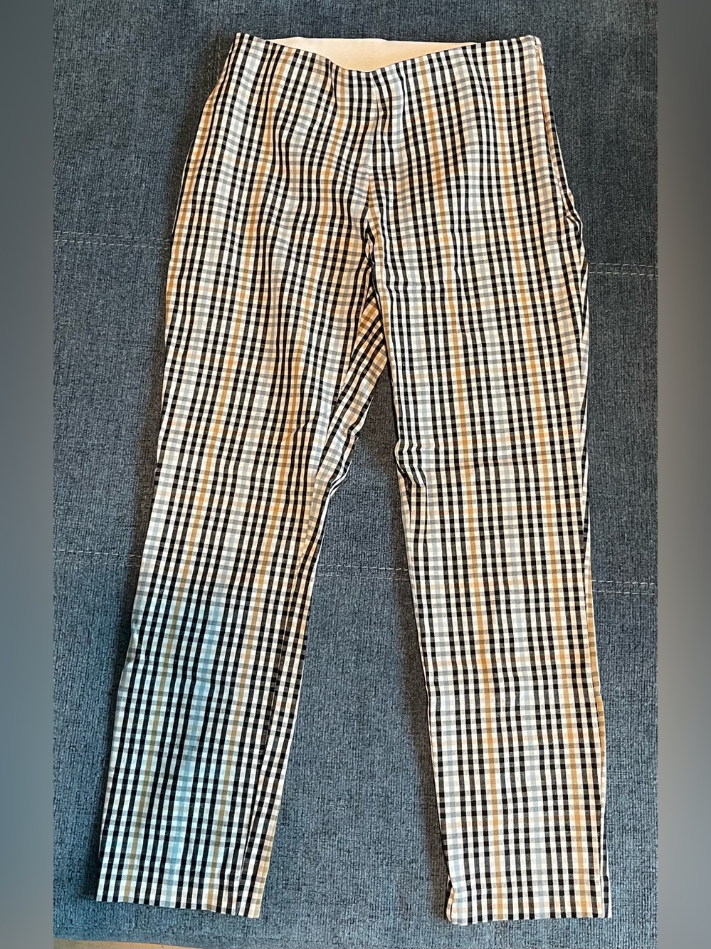 Plaid High-Waist Pants